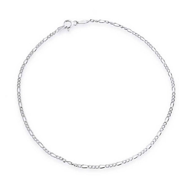 Sterling Silver 10 Inch X 5.0 mm Figaro Chain Anklet Sterling Silver 10 Inch X 5.0 mm Figaro Chain Anklet